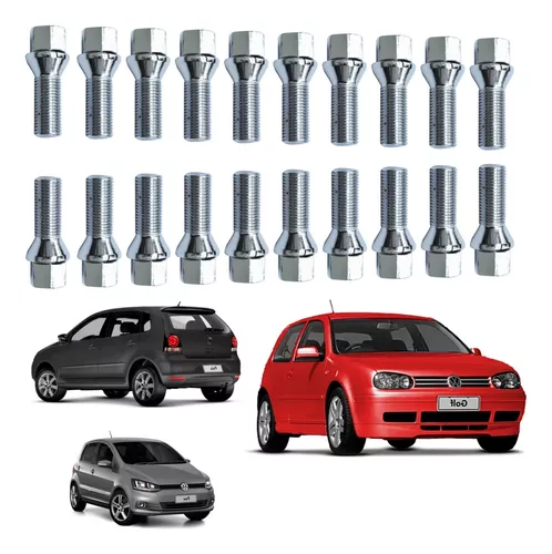 Jogo 20 Parafusos Roda Cônico Golf Polo Jetta T Cros 14x1,50