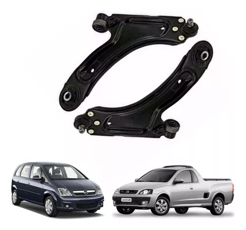 Par Bandeja Chevrolet Meriva 2002 Á 2012 Com Pivô E Buchas