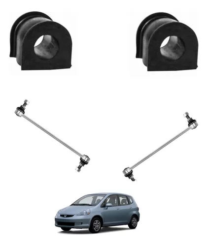 Par Bieleta + Bucha Barra Estabilizadora Honda Fit 2004 2008