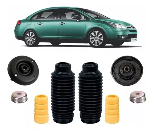 Par Kit Batente Coifa Coxim Amortecedor Dianteiro C4 Pallas