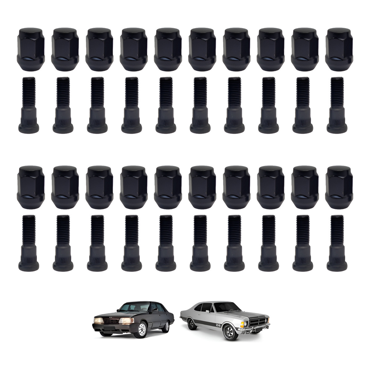 Kit 20 Prisioneiro C/porca Roda Dianteira E Traseira Opala