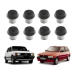 Kit 8 Bucha Bandeja Suspensão Traseira Fiat Uno Fire Todos