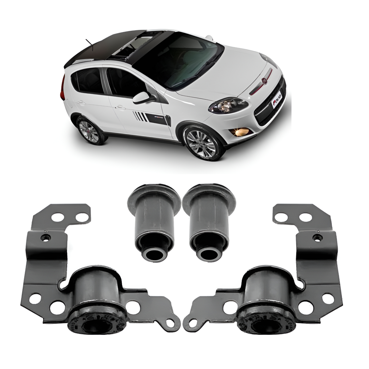 Buchas Dianteira Bandeja Fiat Palio Novo Grand Siena Mobi