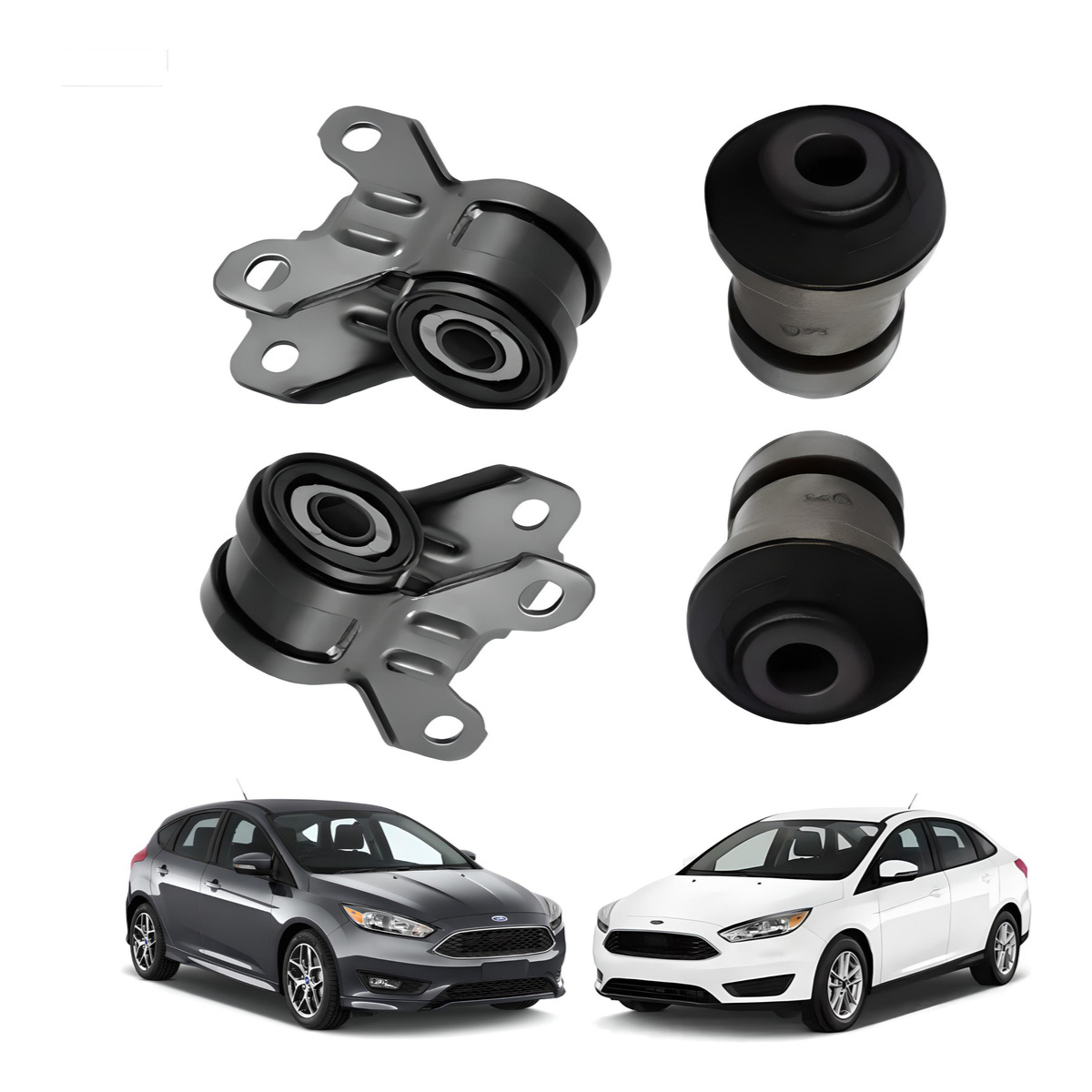 Kit 4 Bucha Bandeja Balança Focus 2014 2015 2016 2017 A 19 - Imagem 2
