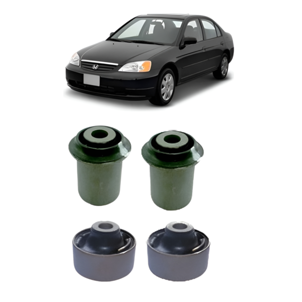 Kit 4 Buchas Bandeja Balança Honda Civic 2001 2002 2003 Á 05