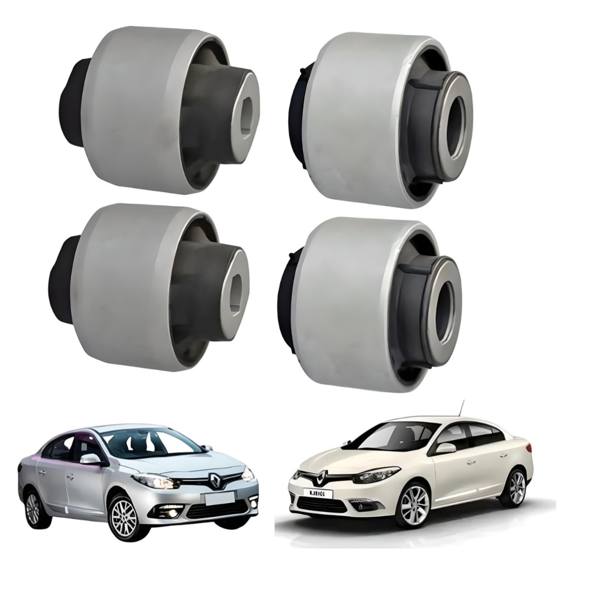 Kit 4 Buchas Bandejas Balanças Dianteira Renault Fluence Tds