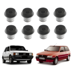 Kit 8 Bucha Bandeja Suspensão Traseira Fiat Uno Fire Todos
