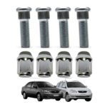 Kit Parafuso Prisioneiro Roda C/ Porca Toyota Corolla 4 Pçs