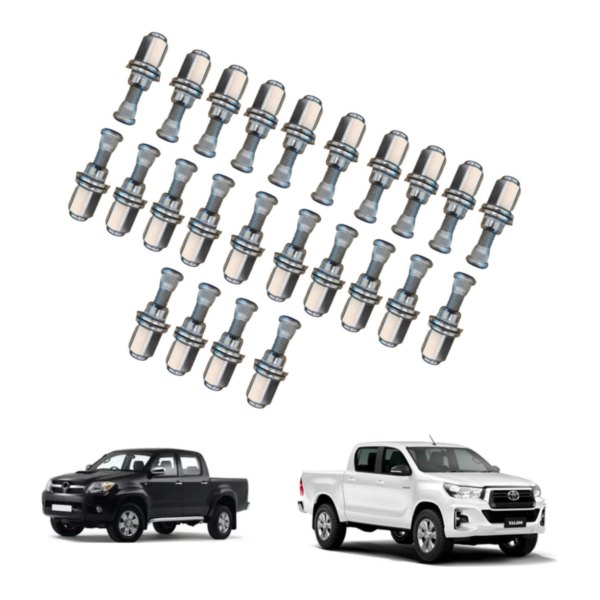Kit 24 Porcas + 24 Prisioneiros Roda Modelo Original Hilux