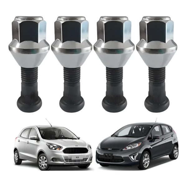 Alternative view of 4 Prisioneiro Roda E Porca Ford New Fiesta Ka Focus Ecosport