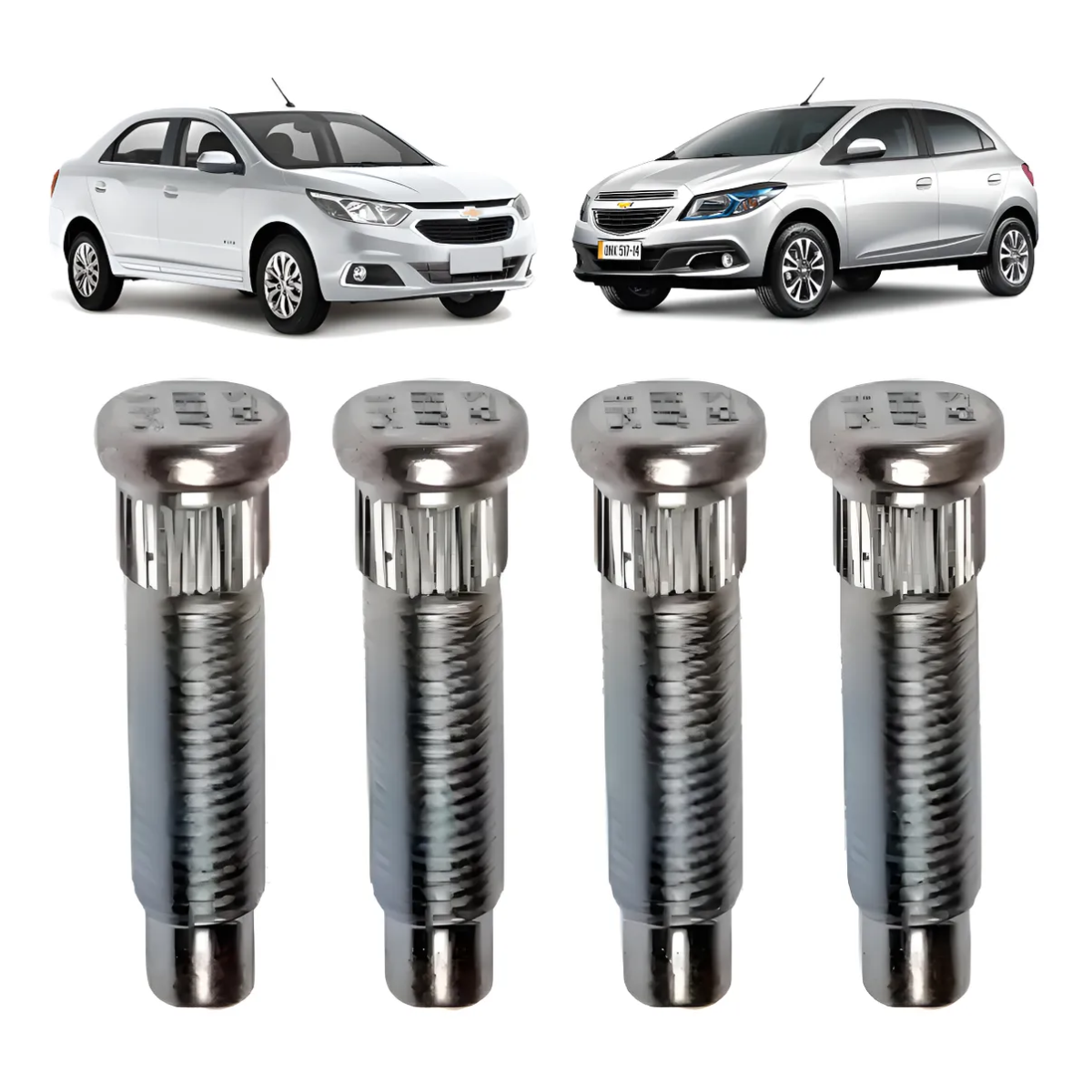 4 Parafusos Prisioneiro Cubo De Roda Gm Onix Prisma Cobalt