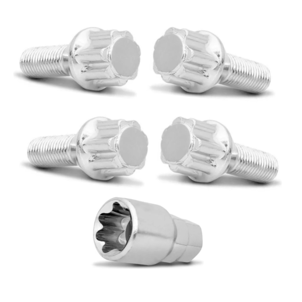 Kit 4 Parafuso Roda +chav Antifurto 12x1,25 Palio Attractive