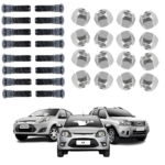 Kit Prisioneiro C/ Porca Roda Ford Ka/fiesta/ecosport 16 Pçs