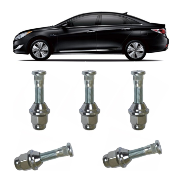 Kit Com 5 Parafuso Prisioneiro E 5 Porca Roda Sonata