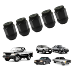Kit 5 Porca De Roda Preta Opala D20 S10 Silverado Blazer