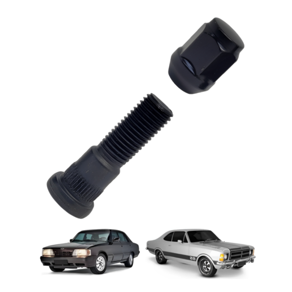 Kit 1 Prisioneiro C/ 1 Porca Roda Dianteira E Traseira Opala