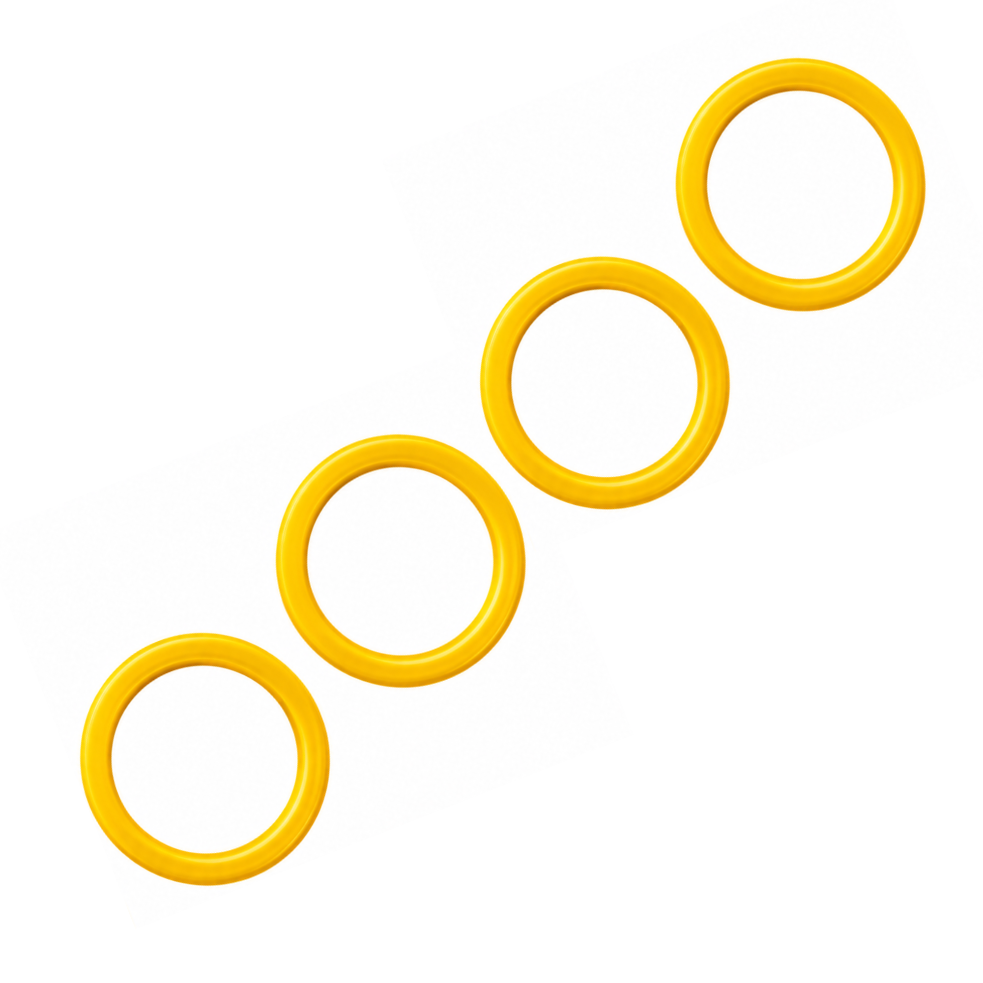 Kit 4 Anel Centralizador de Roda Universal Todos Fiat E Alfa Romeo 71.9 X 58.1mm Cor Amarelo - Imagem 4