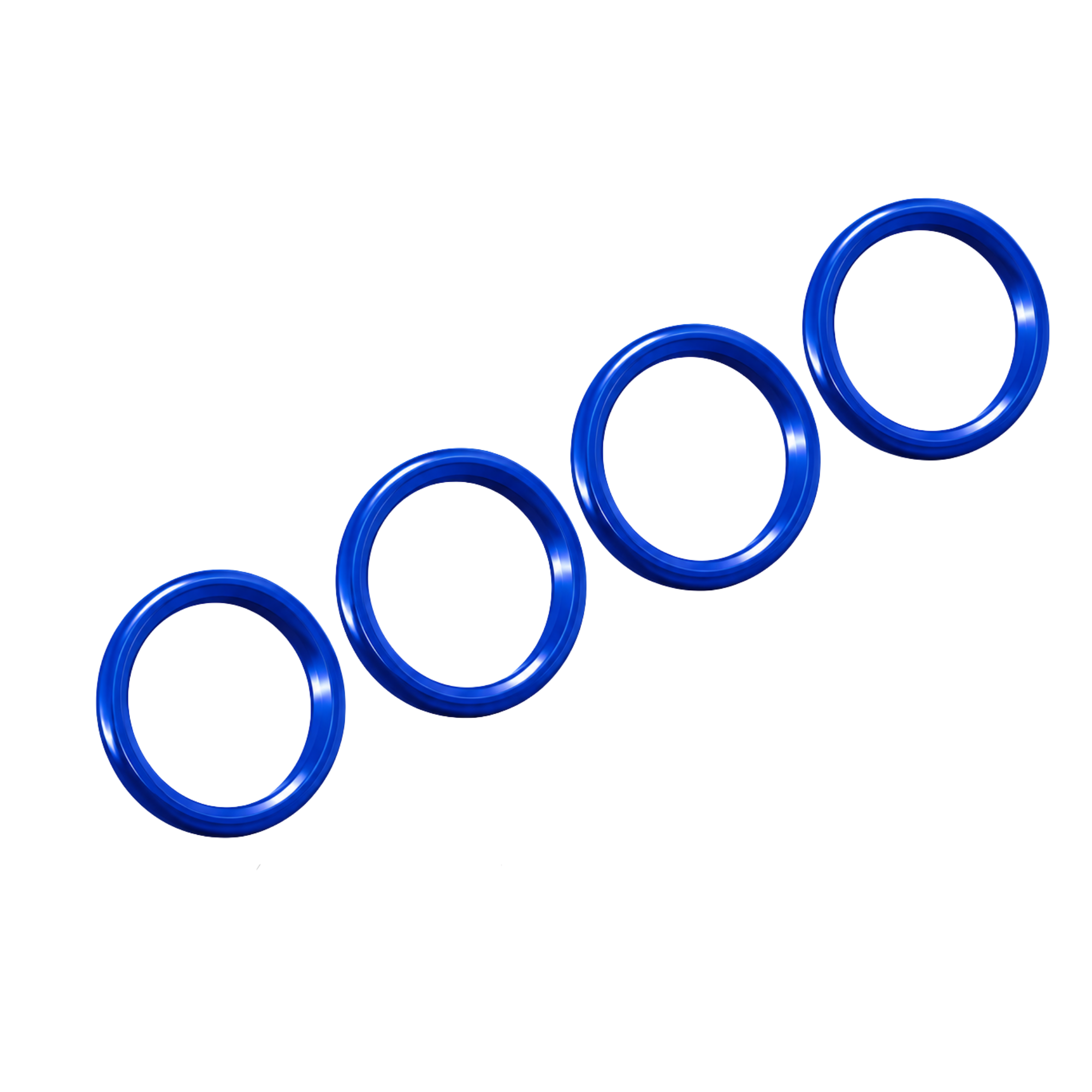 Kit 4 Anel Centralizador de Roda Todos Gm Corsa Celta Prisma Onix Zafira 73.00 X 56.6mm Cor Azul - Imagem 5