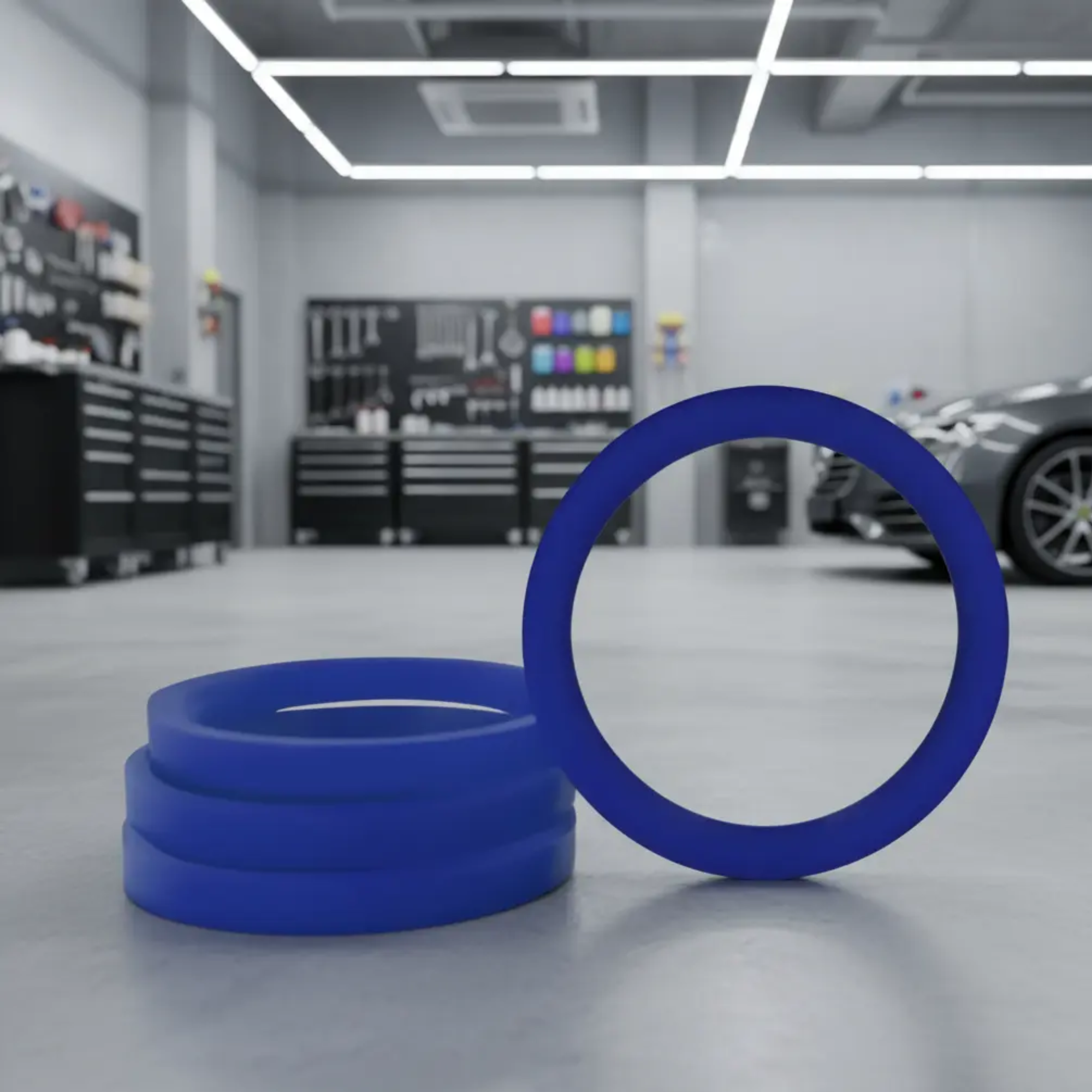 Kit 4 Anel Centralizador de Roda Todos Gm Corsa Celta Prisma Onix Zafira 73.00 X 56.6mm Cor Azul - Imagem 7
