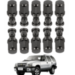 Kit 10 Parafuso Com Porca Roda Blazer S10 1998 1999 2000 2002 2002 2003 2004 2005 até 2011 - Dianteiro 41mm