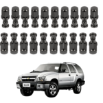 kit 20 Parafuso Com Porca Roda Blazer S10 1998 1999 2000 2001 2002 2003 2004 até 2011 dianteiro e traseiro 41mm dt e 47 tras