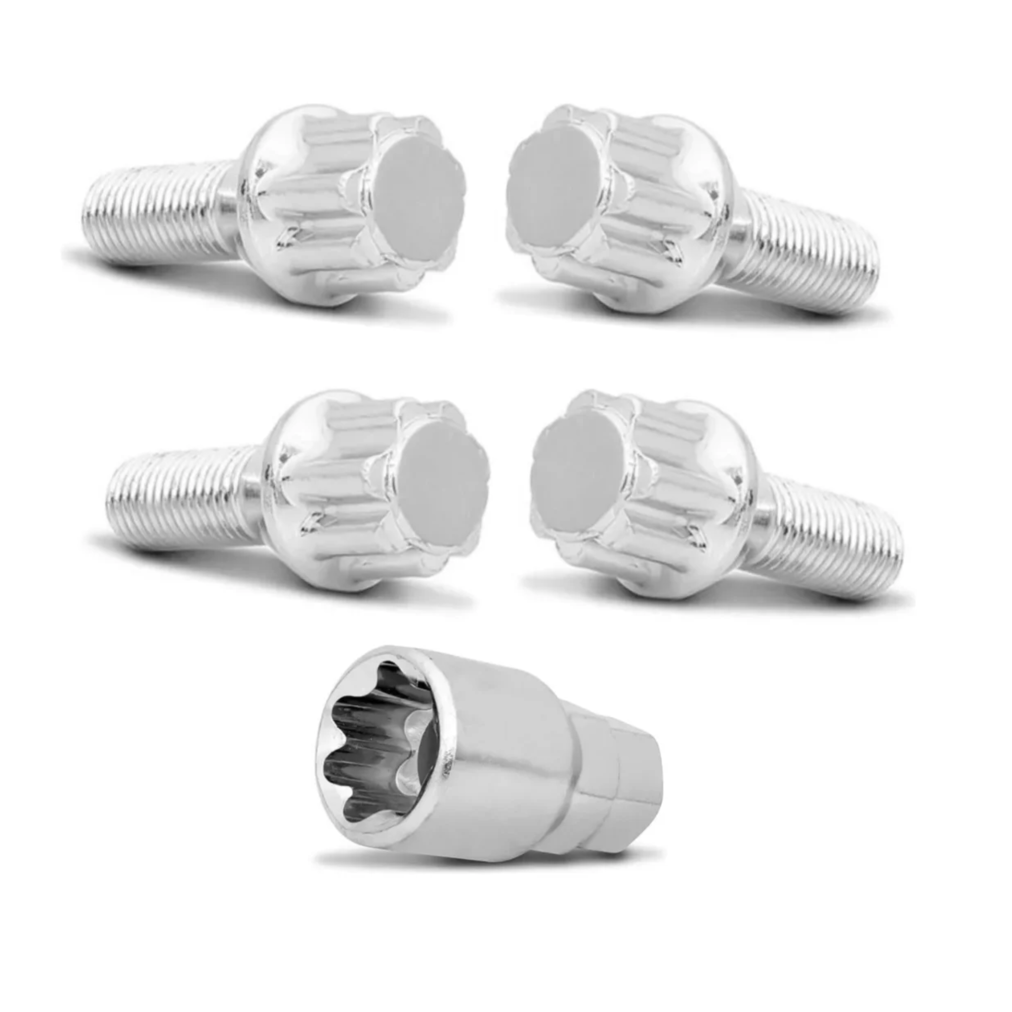 Kit de Parafuso Roda + Chave Antifurto 12x1,25 C3 Aircross - Imagem 2