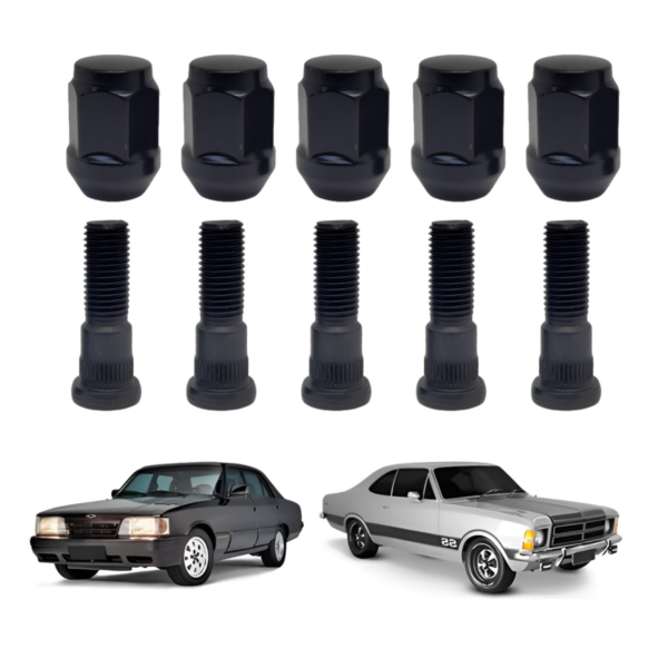 Kit 5 Prisioneiro C/porca Roda Dianteira E Traseira Opala
