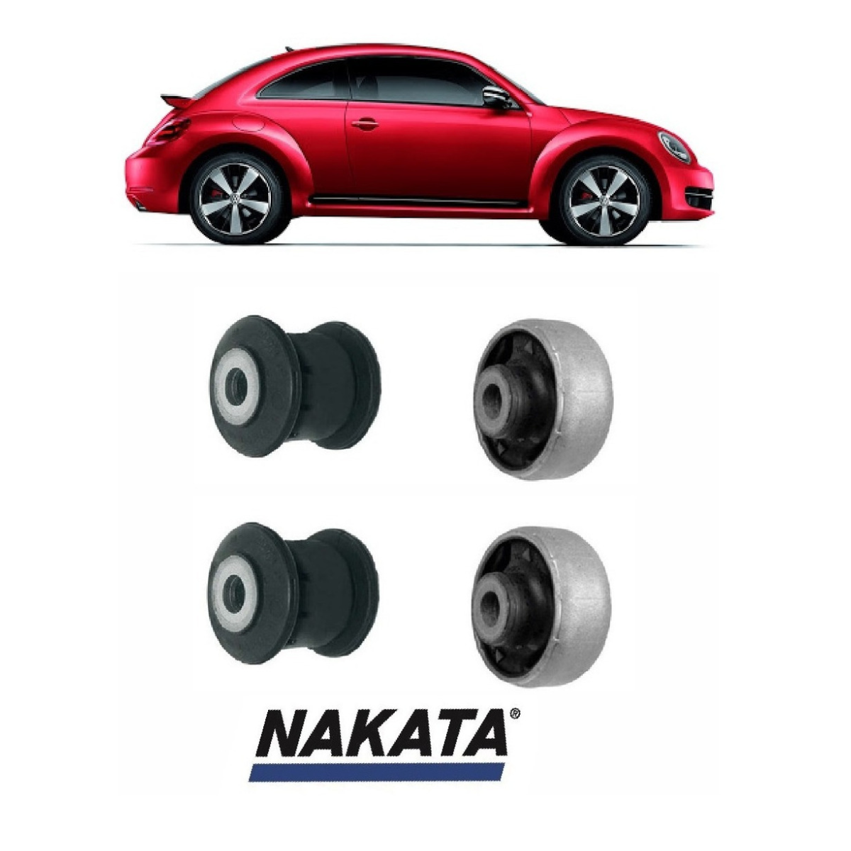 4 Bucha Bandeja Balança Jetta Tsi Novo Fusca 2012 A 2017 - Imagem 3