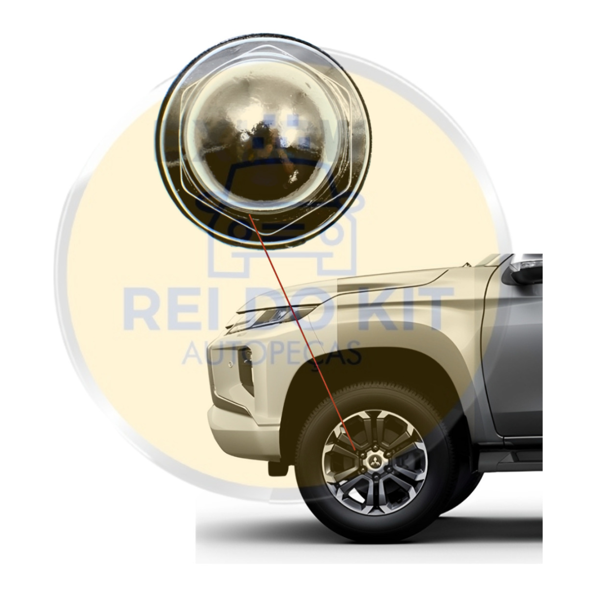 24 Porca De Roda Mitsubishi Airtrek Pajero Full Dakar Asx - Imagem 3