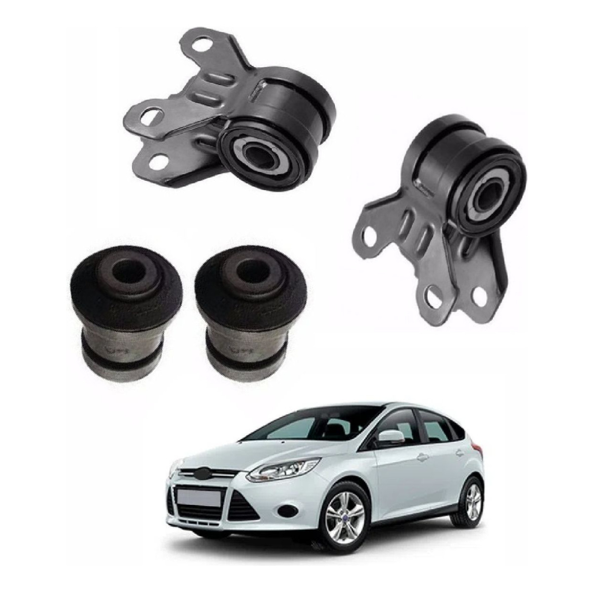 Kit 4 Bucha Bandeja Balança Focus 2014 2015 2016 2017 A 19