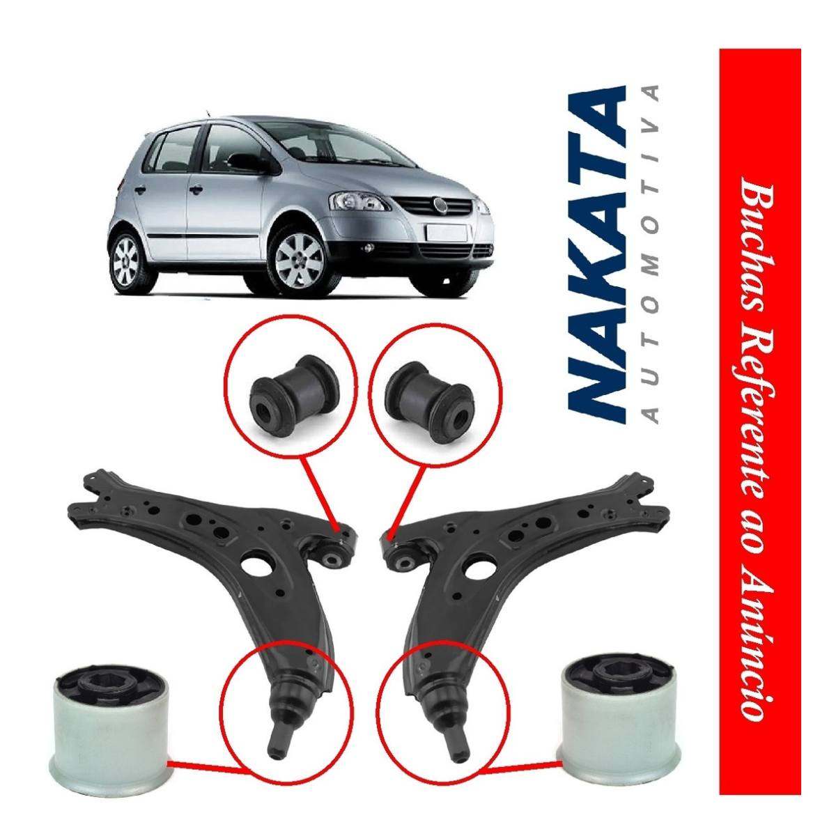 4 Bucha Bandeja Dianteira Fox Polo Space Crossfox Original - Imagem 4