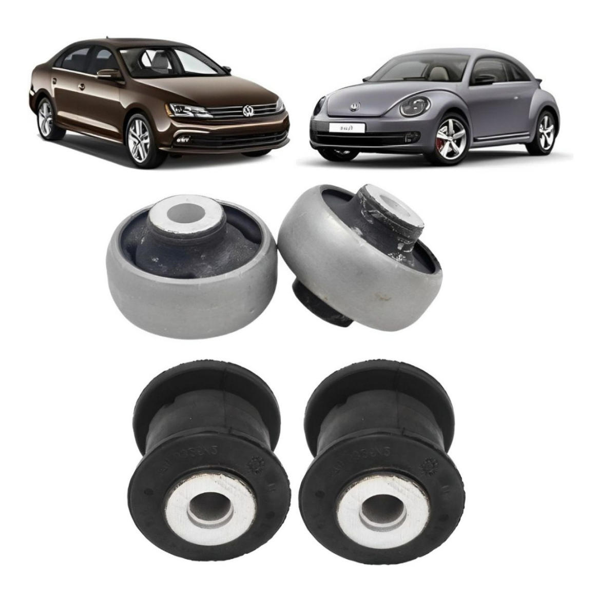 Kit 4 Bucha Bandeja Balança Jetta Tsi Novo Fusca 2012 A 2017 - Imagem 4