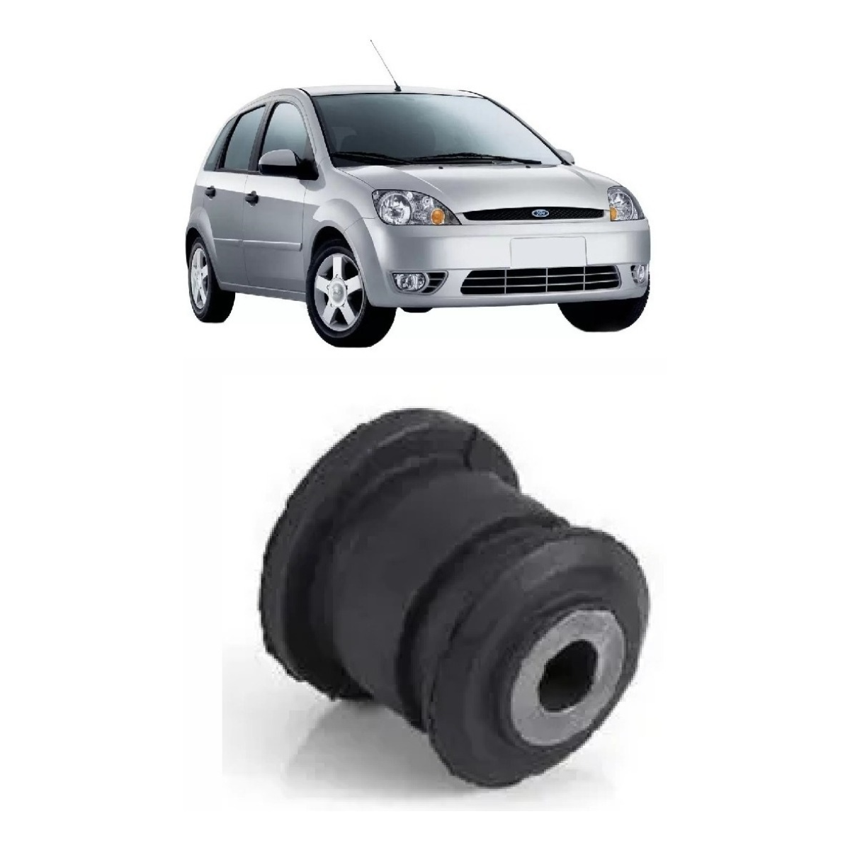 Par Bucha Dianteira Balança Bandeja Ford Ka Fiesta Ecosport - Imagem 4