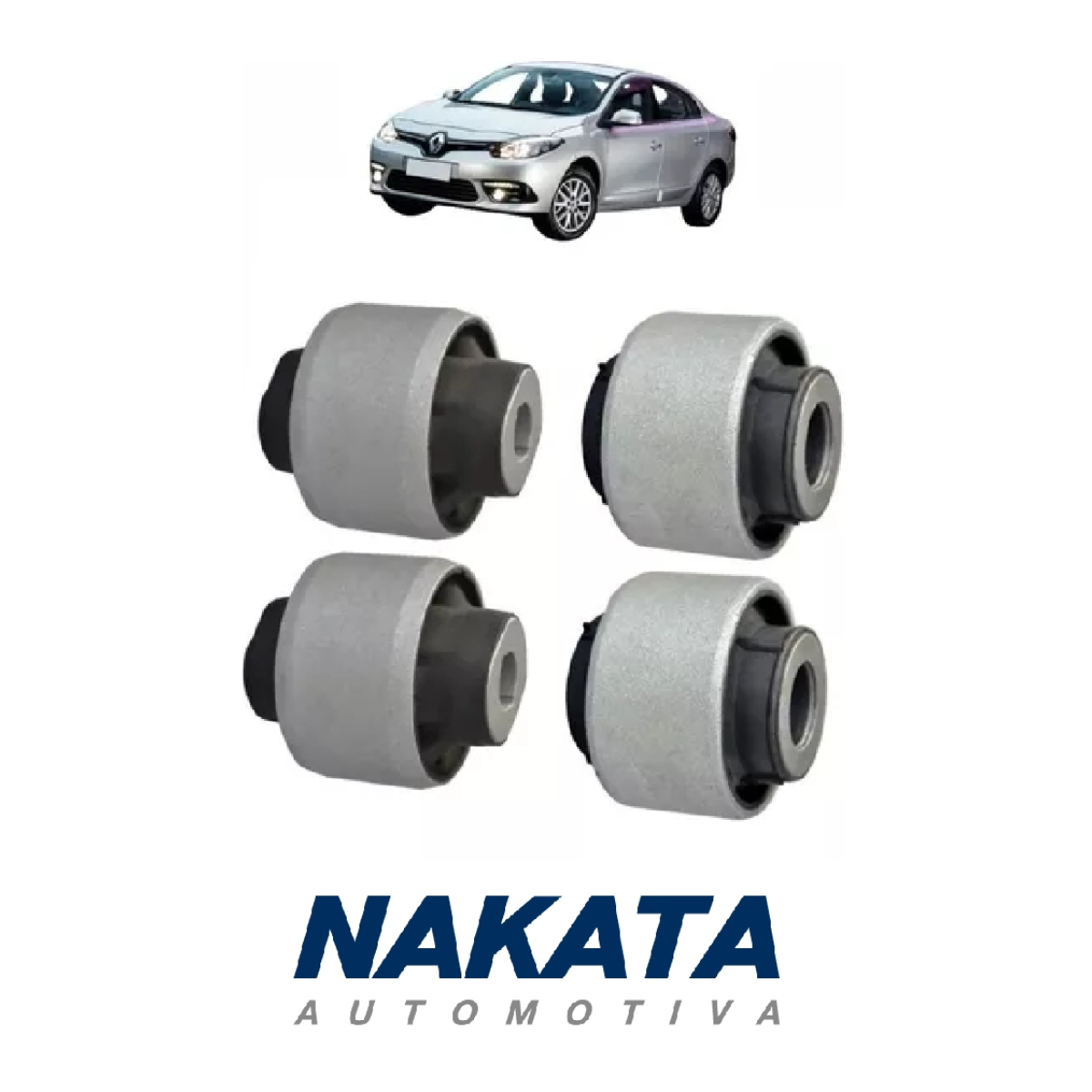 Kit 4 Buchas Bandejas Balanças Dianteira Renault Fluence Tds - Imagem 4