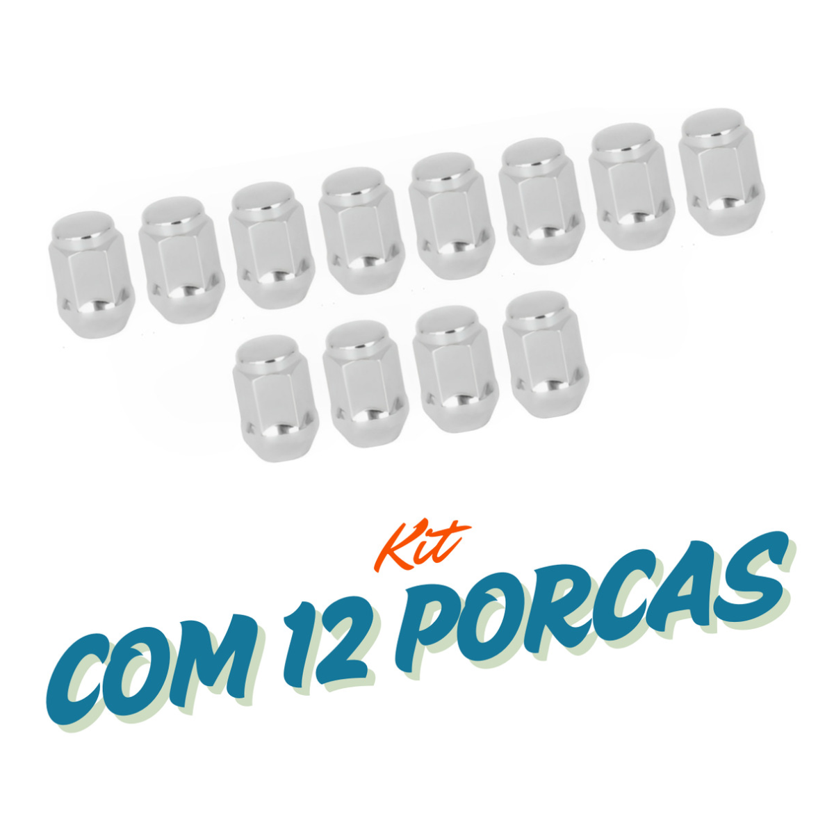Kit Com 12 Porca De Roda S10 2012 2013 2014 15 16 17 18 - Imagem 4