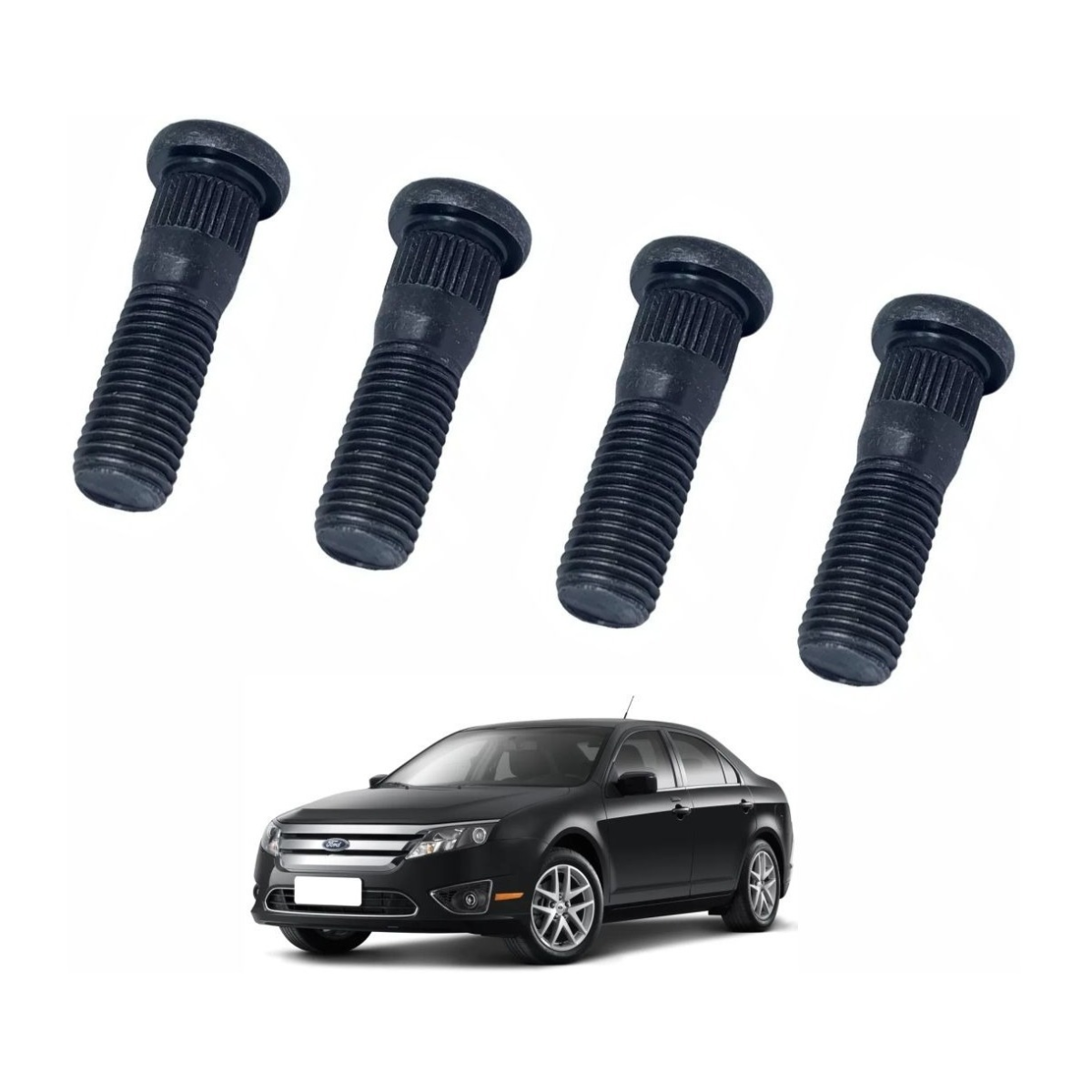 Kit 4 Prisioneiro Parafuso Roda Ford Fusion 2010 2011 2012 - Imagem 4