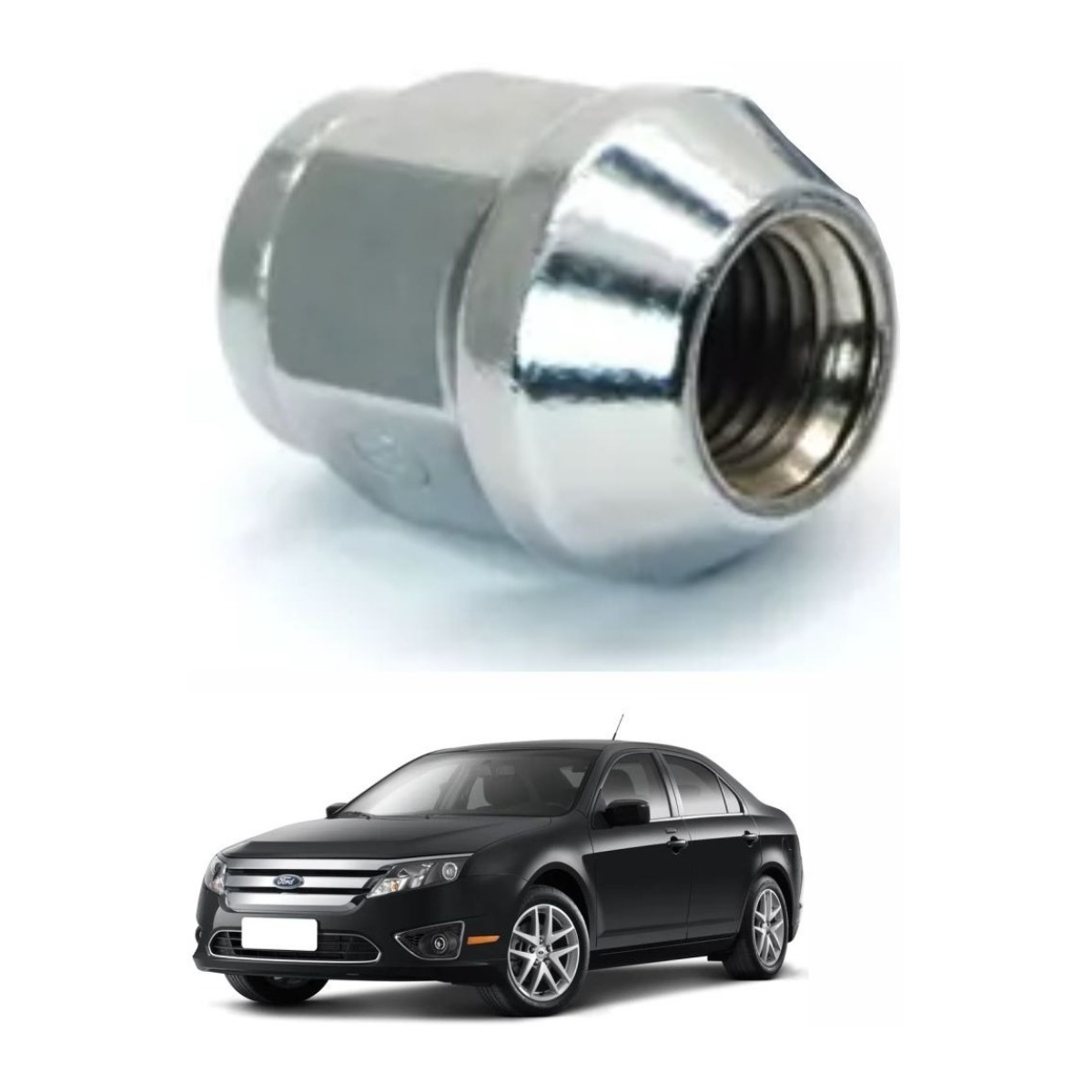 Kit 5 Prisioneiros C/ 5 Porcas Roda Ford Fusion 2010 2011 12 - Imagem 4