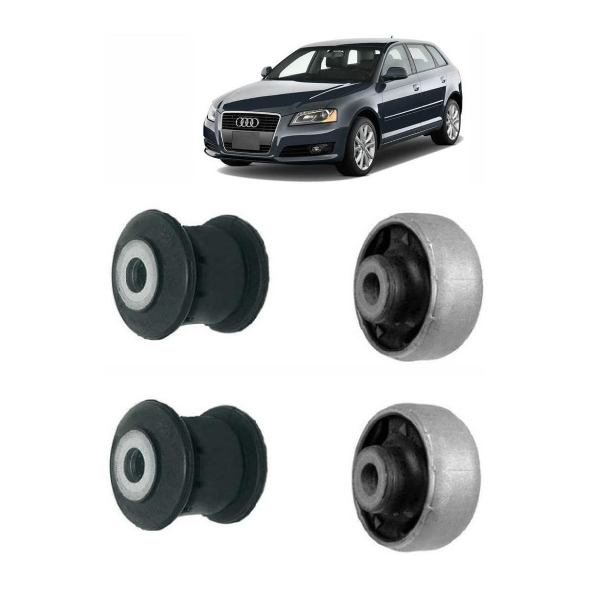 4 Bucha Bandeja Balança Jetta Tsi Novo Fusca 2012 A 2017 - Imagem 4
