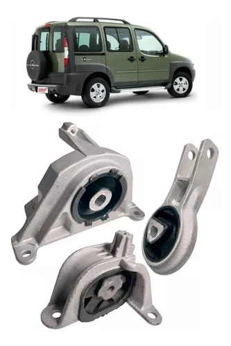 3 Coxim Calço Suporte Do Cambio E Motor Doblo 1.8 2004/2009