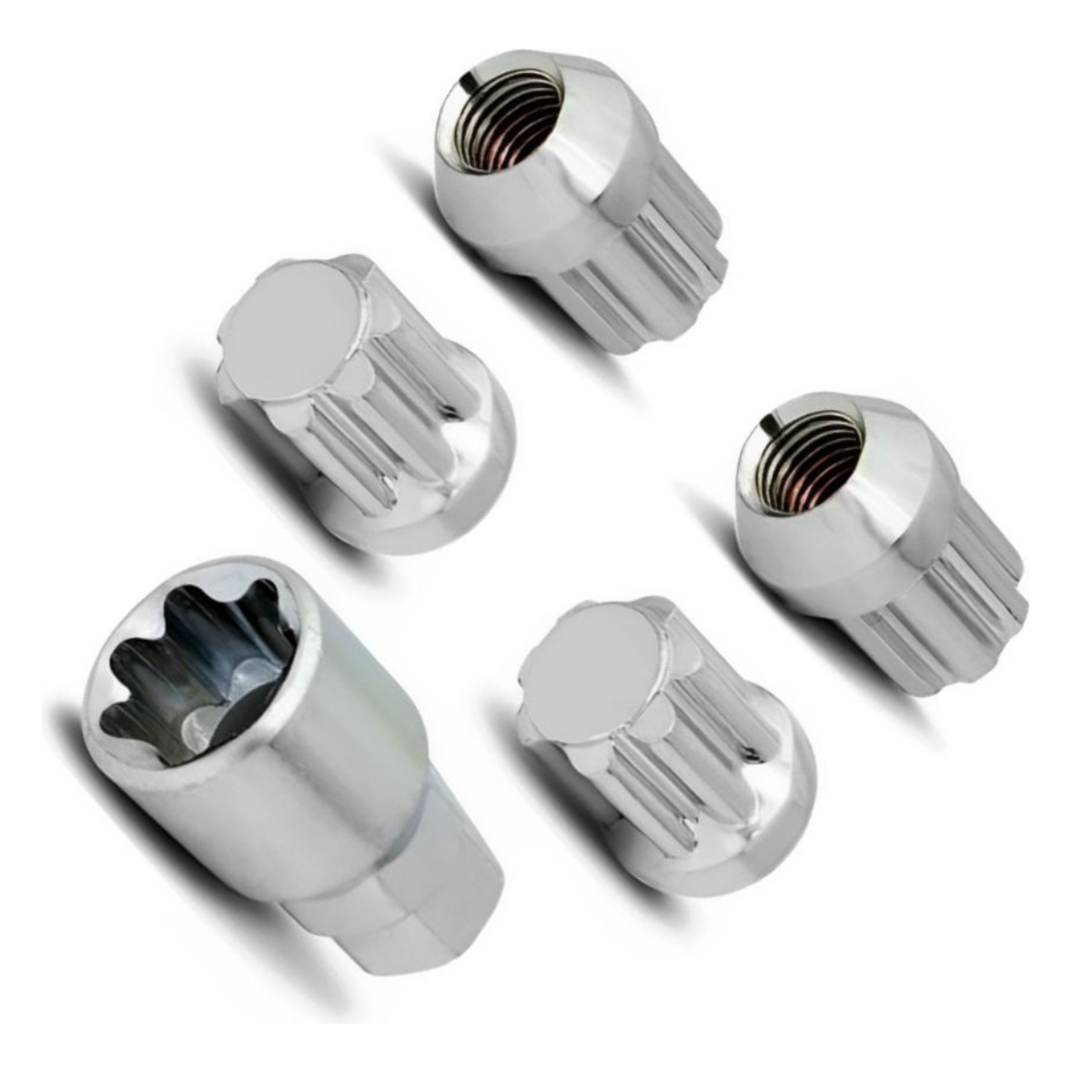 4 Porca Roda Antifurto 12x1,5x35 Honda New Civic 2011 2012 - Imagem 5