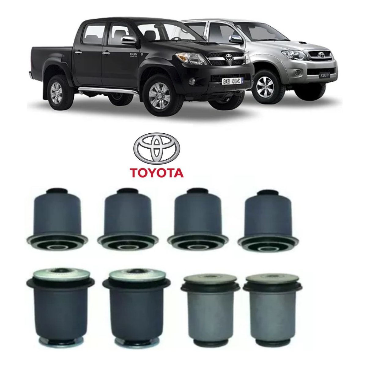 Kit Bucha Balança Bandeja Inferior E Superior Hilux 05 A 15 - Imagem 6
