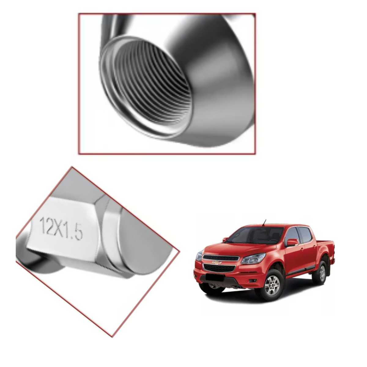Kit Com 12 Porca De Roda S10 2012 2013 2014 15 16 17 18 - Imagem 6