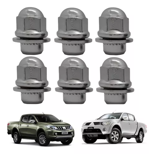 6 Porcas Roda Original Mitsubishi L200, Triton, Outlander