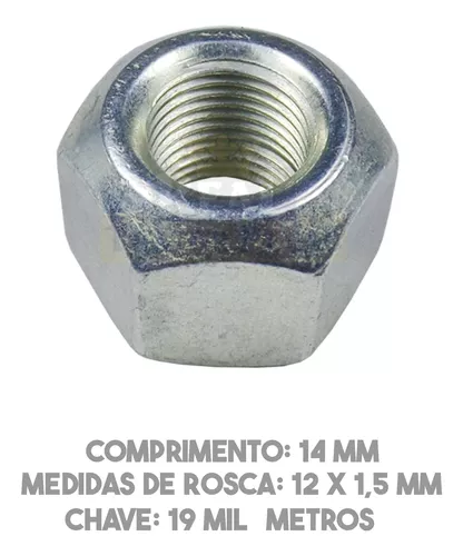 Kit 10 Porca De Roda Opala Fiesta Escort Courier Focus - Imagem 4
