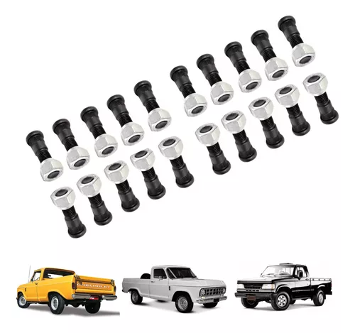 Kit 20 Parafuso Porca Roda Dianteiro Traseiro C14 C10 D10