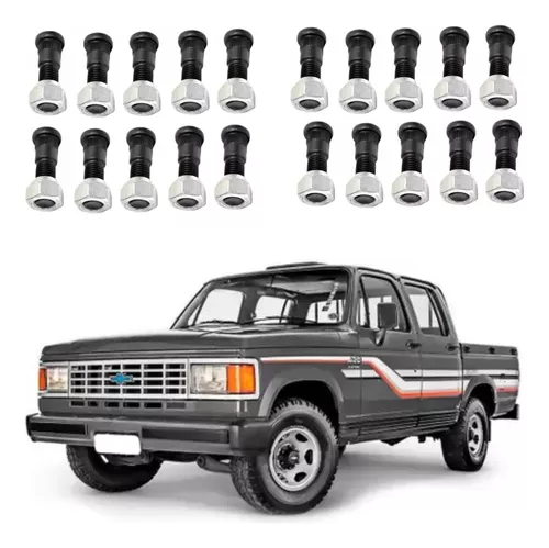 Kit 20 Parafuso Porca Roda Dianteiro Traseiro Silverado