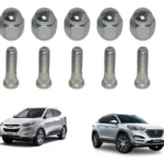 Kit 5 Prisioneiro C/ Porca Roda Cromada Tucson Creta Elantra