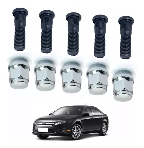 Kit 5 Prisioneiros C/ 5 Porcas Roda Ford Fusion 2010 2011 12