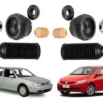 Kit Coxim + Prato Amortecedor Dianteiro Gol G5 G6 Golf
