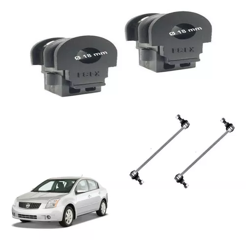 Alternative view of Par Bieleta E Bucha Da Barra Dianteira Nissan Sentra 13 À 17